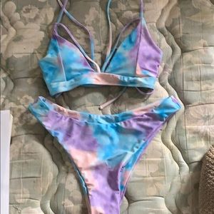 Tie dye swim suit